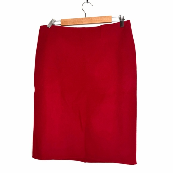 Talbots Wool Blend Red Pencil Skirt Size 10 - Picture 1 of 7